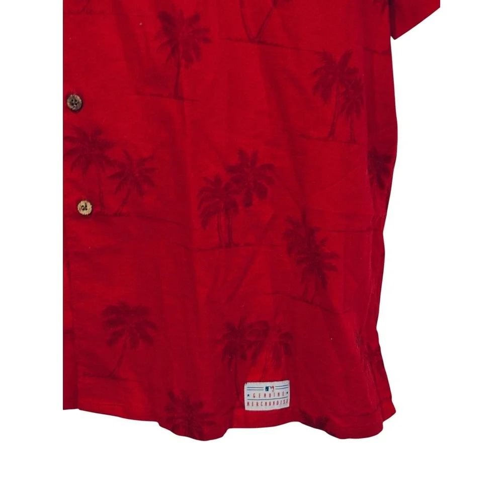 Reyn Spooner Phillies Hawaiian Shirt 3XL Red Palm Aloha Camp MLB - Picture 5 of 9